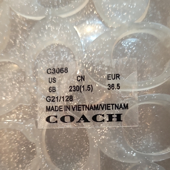 Coach Silver Glitter Slides Size 6 - Picture 3 of 5